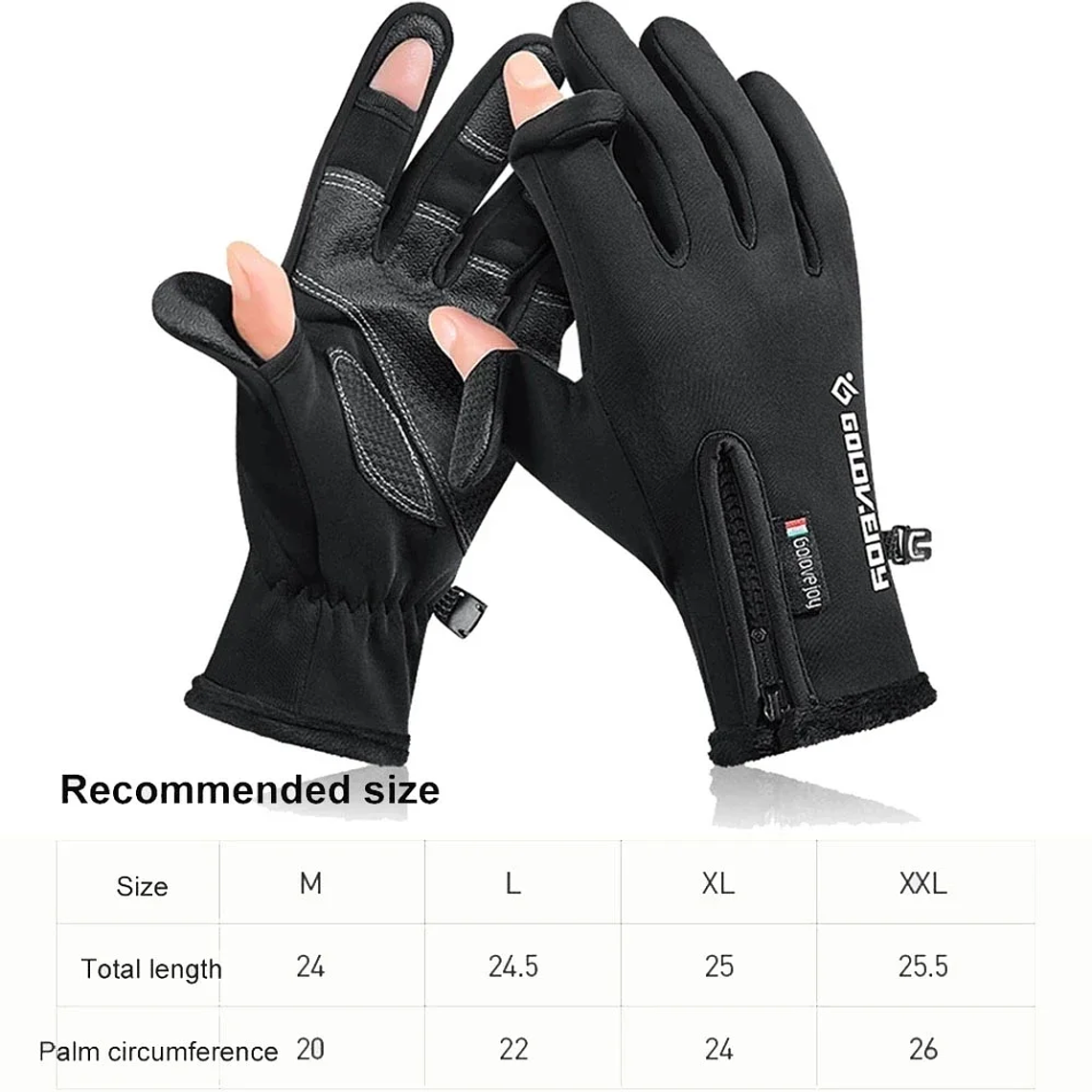Waterproof Winter Fishing Gloves, 2 Fingers 5