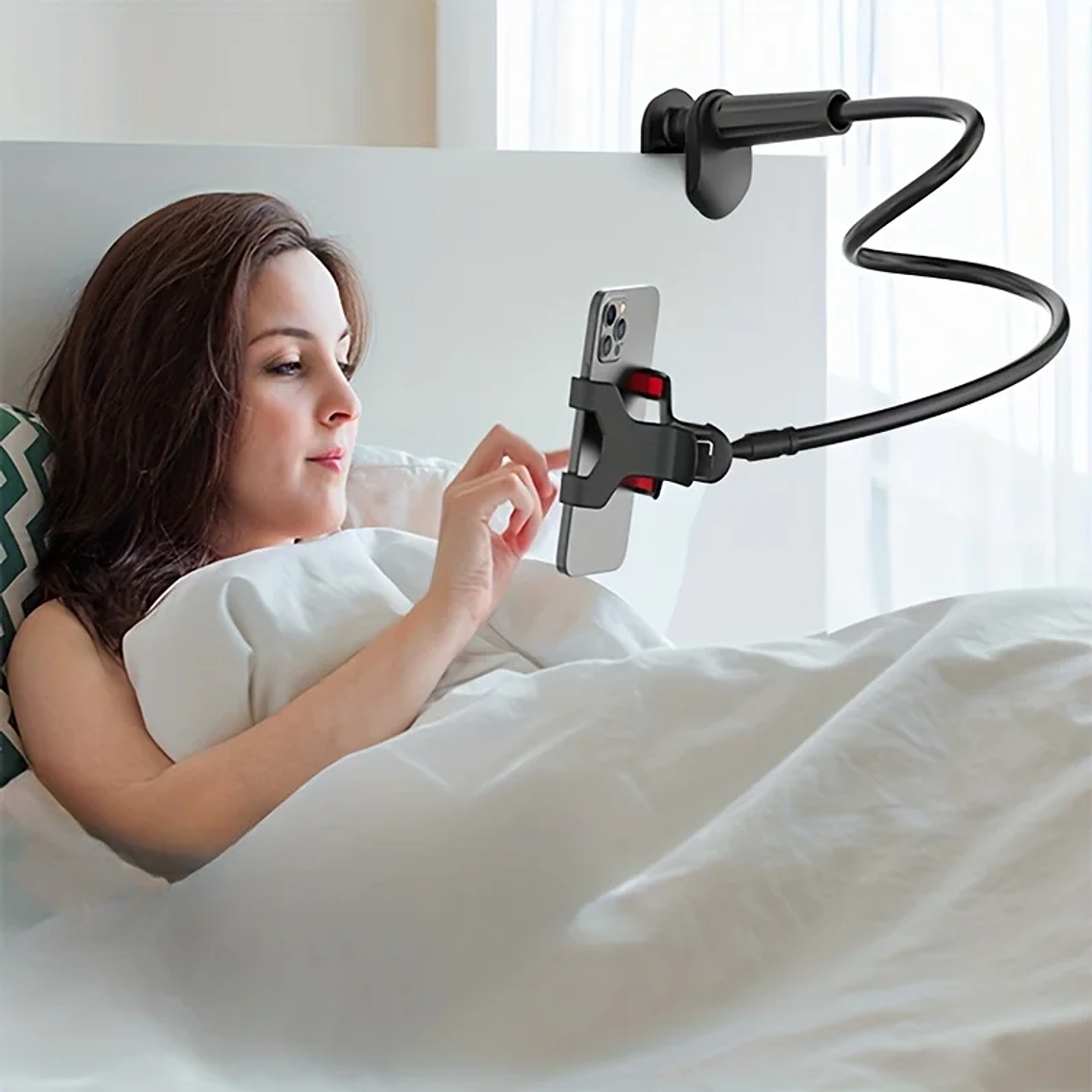 FlexiArm Pro: O Suporte Gooseneck para Ver o Telemóvel Deitado Sem Segurar nas Mãos 1