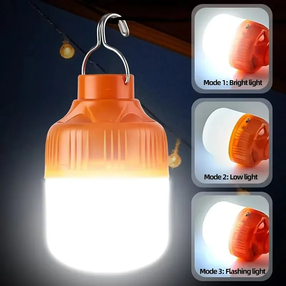 Rechargeable USB LED Pendant Lantern | High Brightness, Waterproof for Camping and Emergencies 4