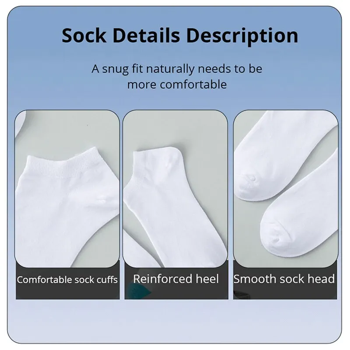 Lot of 10 Pairs of Unisex Boat Socks | Thin, Breathable and Anti-odor for Men and Women 6