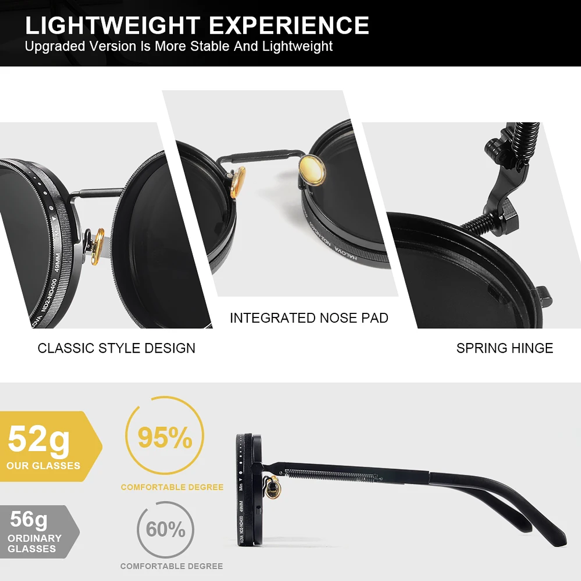 CRIXALIS ND9: Os Óculos Polarizados com Regulação Manual de Intensidade 9 Níveis 5