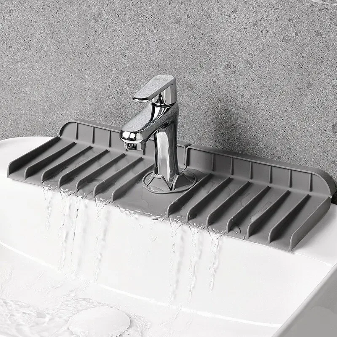 Tapete de Silicone para Torneira e Bancada | Suporte para Esponja, Secagem e Anti-salpicos 6