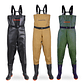 Men's Overall Water-Resistant Fishing Suit Double Knee Pads Casual Pants Double Knee Pads Rain Boots - Thumbnail 1