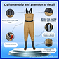 Men's Overall Water-Resistant Fishing Suit Double Knee Pads Casual Pants Double Knee Pads Rain Boots - Thumbnail 2