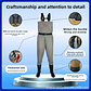 Men's Overall Water-Resistant Fishing Suit Double Knee Pads Casual Pants Double Knee Pads Rain Boots - Thumbnail 3