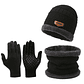 ArcticShield Pro: O Kit 3 em 1 de Gola, Gorro e Luvas em Tricot Térmico com Caxemira - Thumbnail 5