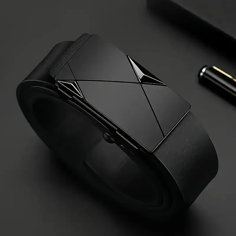 UrbanClass Auto: O Cinto PU com Fivela Automática para o Homem Moderno 2