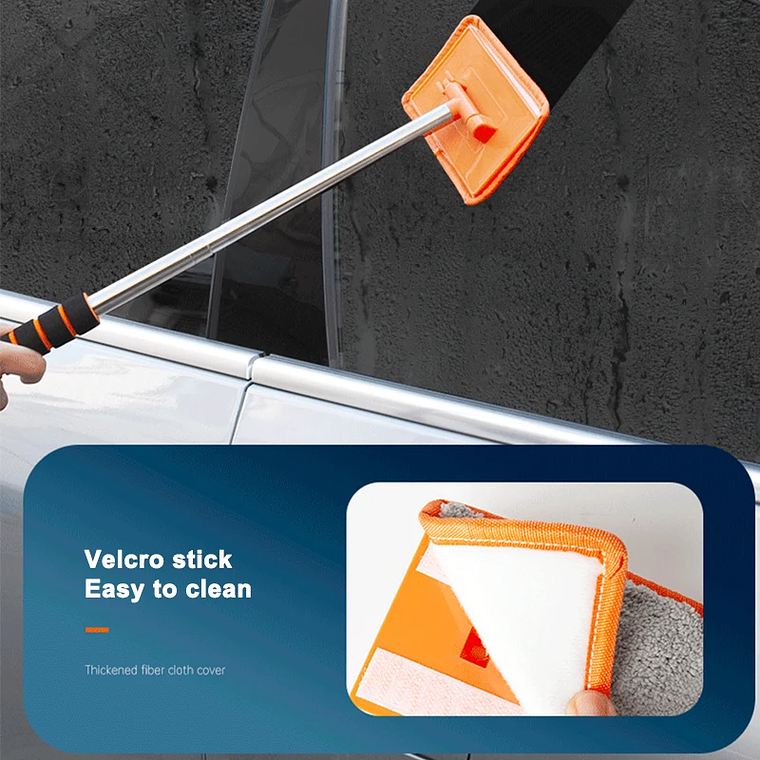 SEAMETAL CleanView Pro: A Escova Telescópica para Vidros Automóveis com Cabeça em Microfibra e Alumínio 5