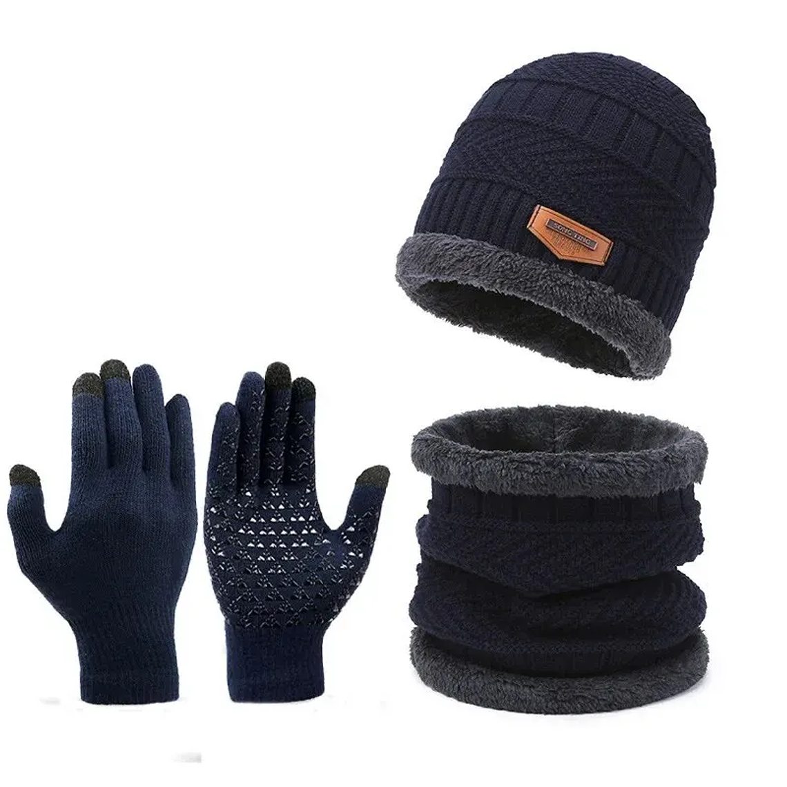 ArcticShield Pro: O Kit 3 em 1 de Gola, Gorro e Luvas em Tricot Térmico com Caxemira 8