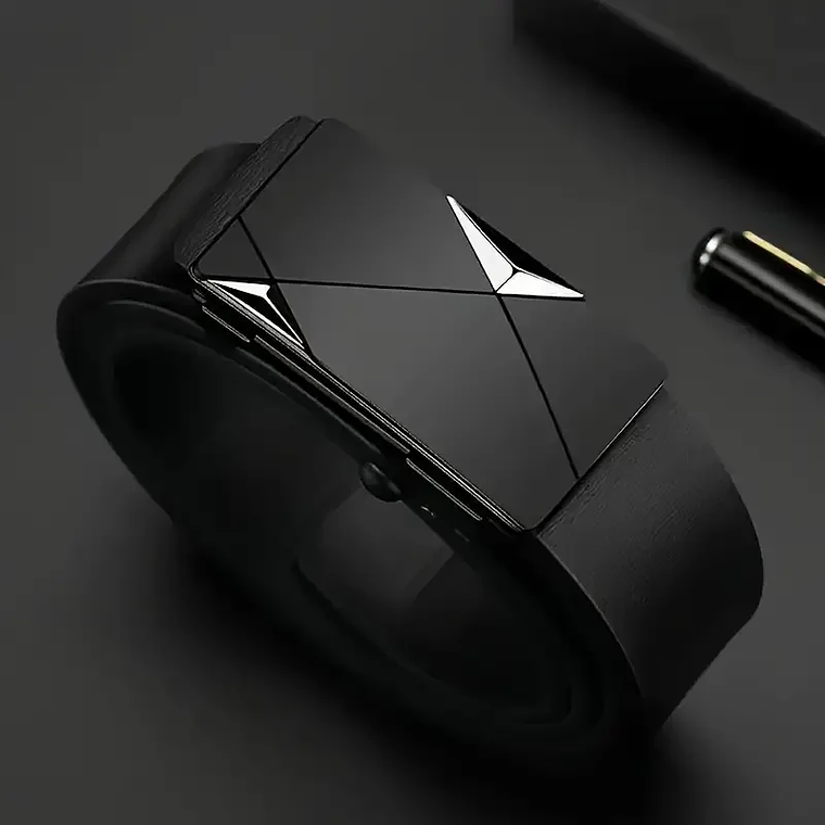 UrbanClass Auto: O Cinto PU com Fivela Automática para o Homem Moderno 4