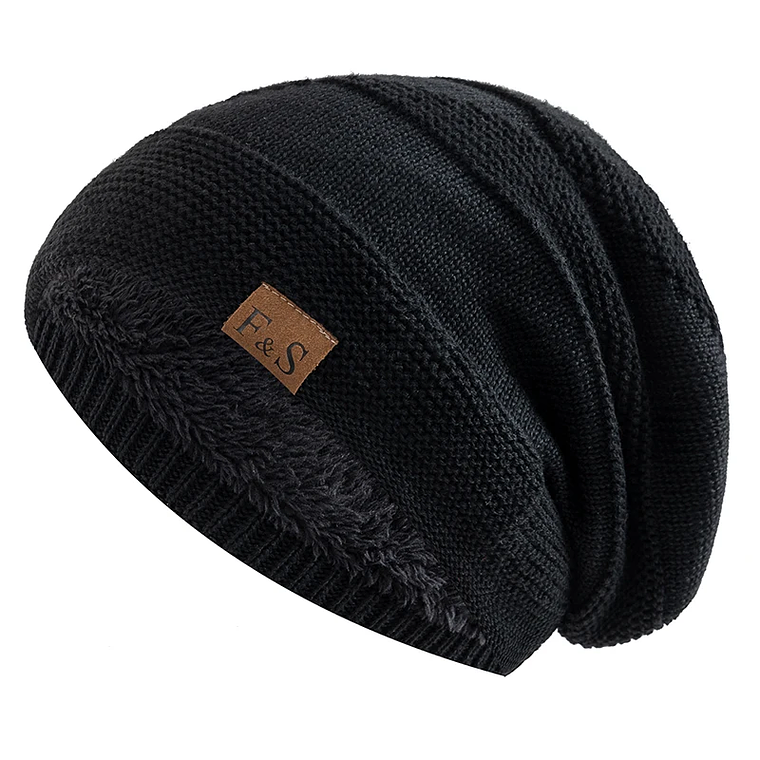 UP POSITIVE Unisex Winter Hat | Leather Lining and Warm Knit 2