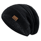 UP POSITIVE Unisex Winter Hat | Leather Lining and Warm Knit - thumbnail 2