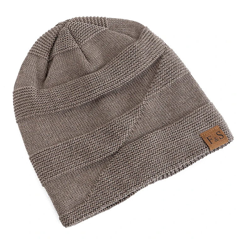 UP POSITIVE Unisex Winter Hat | Leather Lining and Warm Knit 3