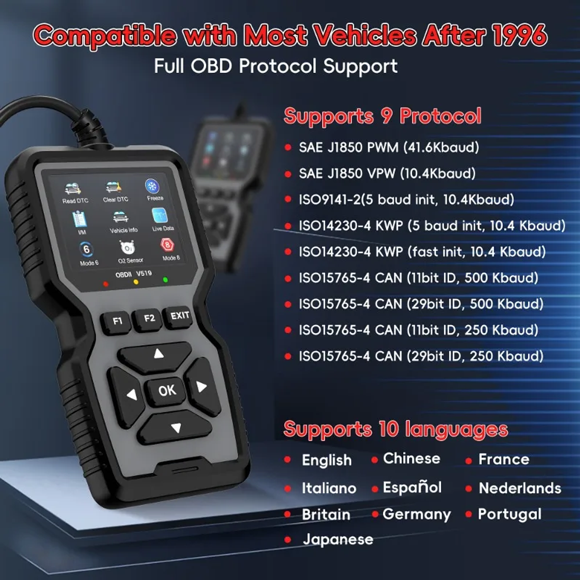 Advanced OBD2 Diagnostic Tool | Professional Engine Code Reader and Reset 5
