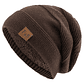 UP POSITIVE Unisex Winter Hat | Leather Lining and Warm Knit - thumbnail 8