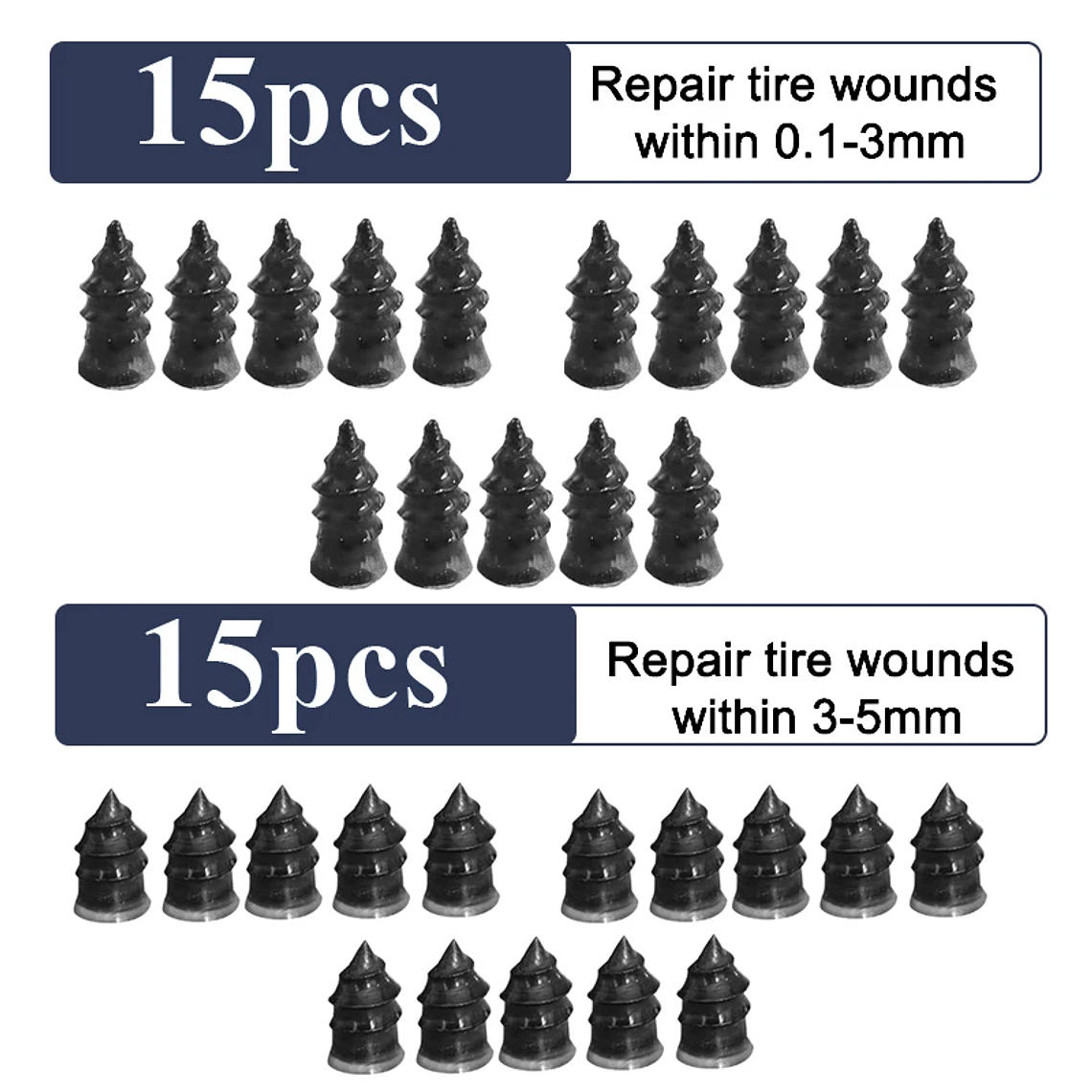 Pregos para Reparação de Pneus 10/30 Peças | Universal Carro Mota 8
