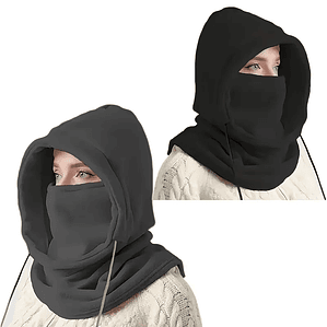 Balaclava de Inverno Unissex | Corta-Vento Malha com Cordão para Mota