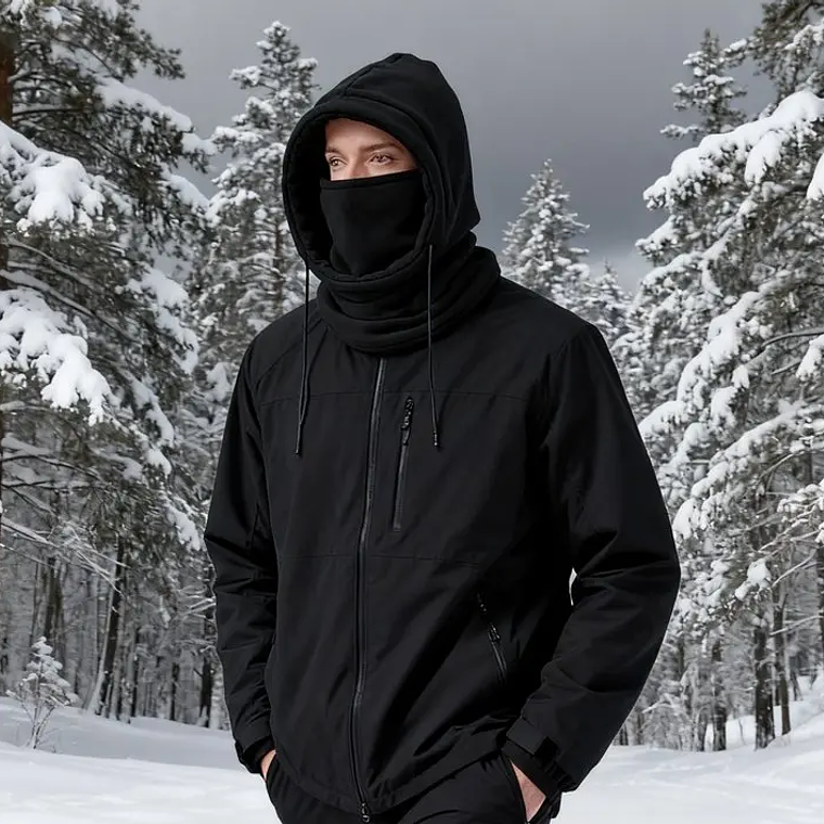 Balaclava de Inverno Unissex | Corta-Vento Malha com Cordão para Mota 2