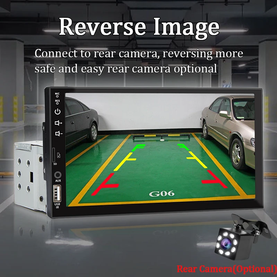 Autorrádio MP5 7 Polegadas Hippcron | 1 Din Bluetooth Mirror Link USB 3