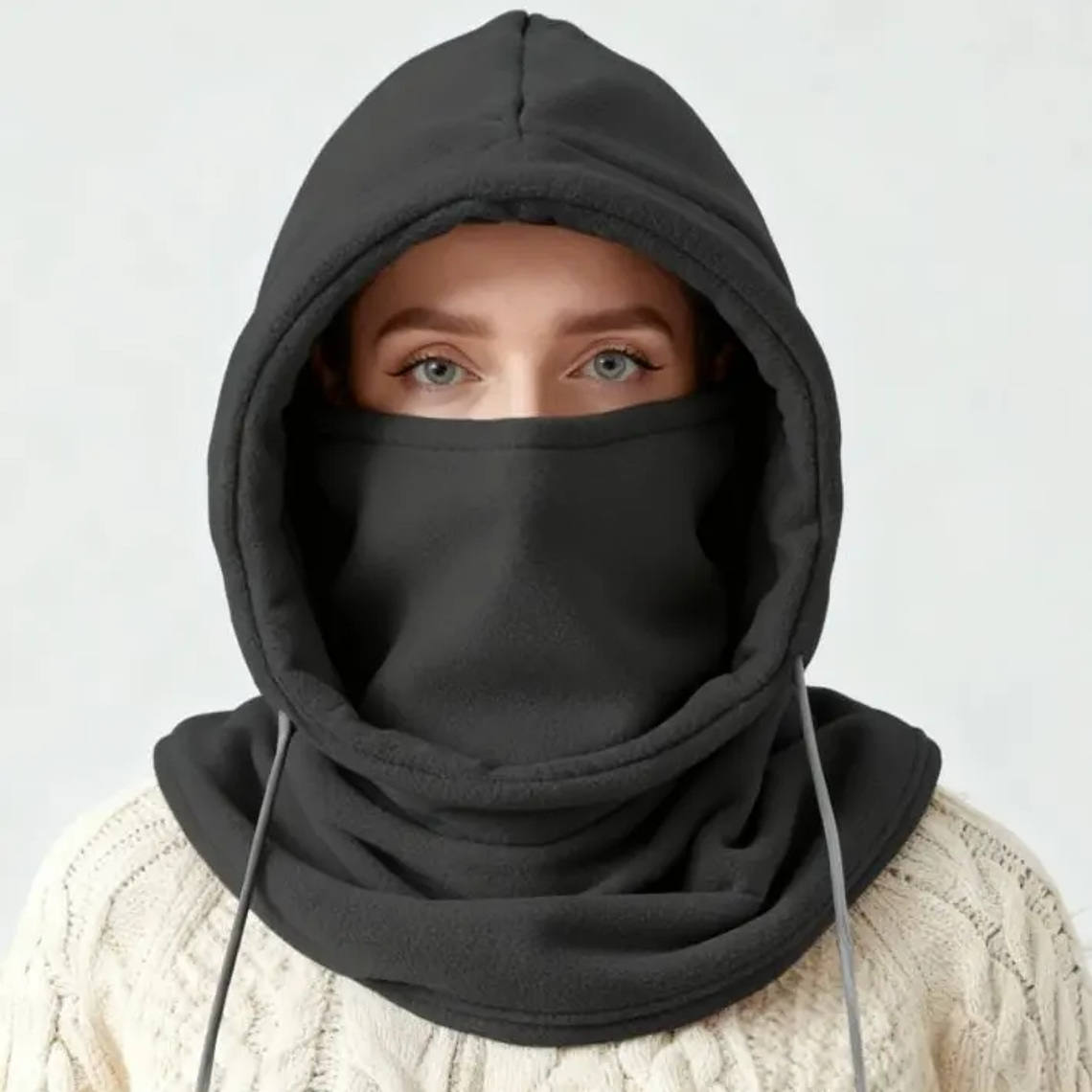 Balaclava de Inverno Unissex | Corta-Vento Malha com Cordão para Mota 6