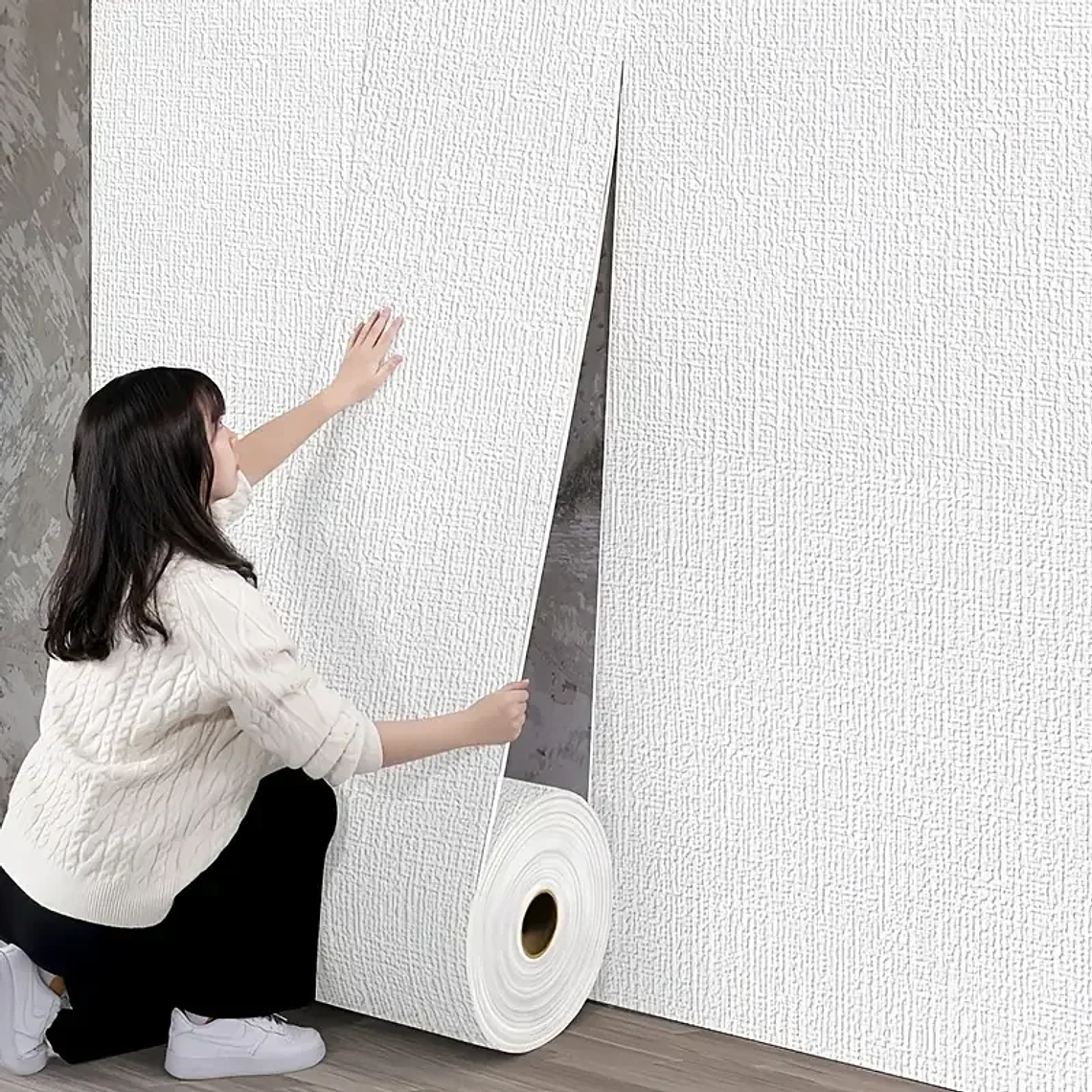 3D PVC Foam Wallpaper | 2mm Embossed Adhesive, Moisture-Proof 1