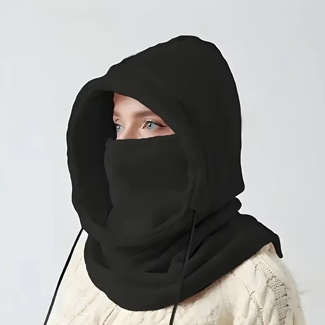 Balaclava de Inverno Unissex | Corta-Vento Malha com Cordão para Mota 7
