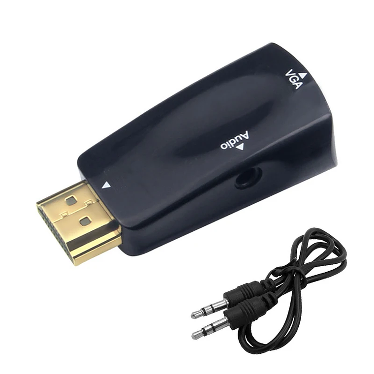 Conversor HDMI para VGA | Áudio 3.5mm HD 1080P 7