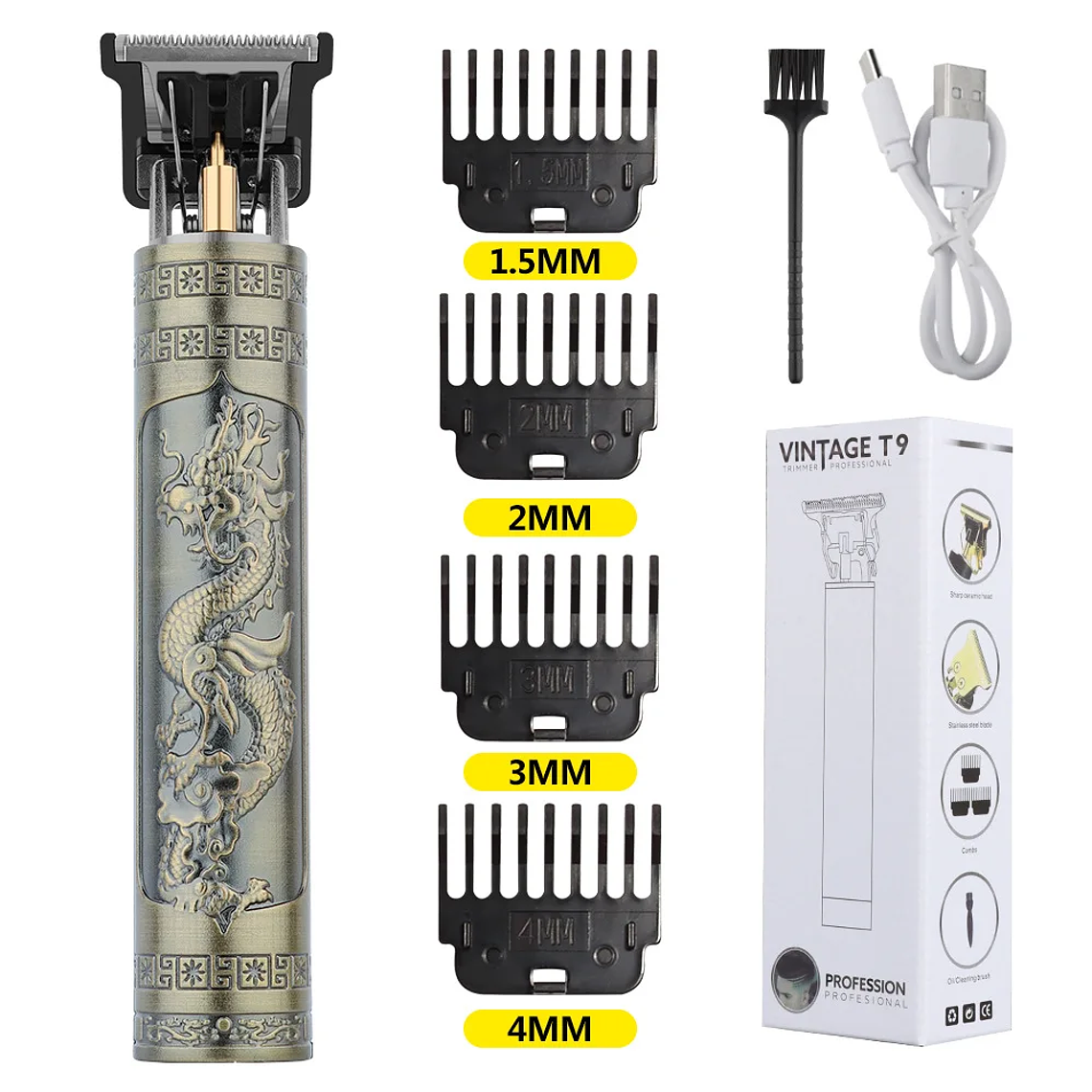 Professional V-Vimika T9 Hair Clipper | Retro Hair Trimmer 9