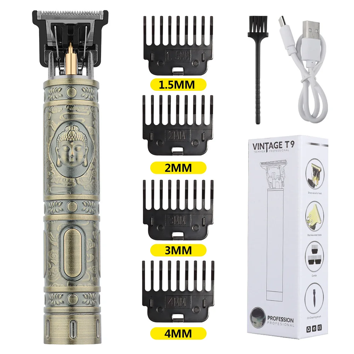 Professional V-Vimika T9 Hair Clipper | Retro Hair Trimmer 10