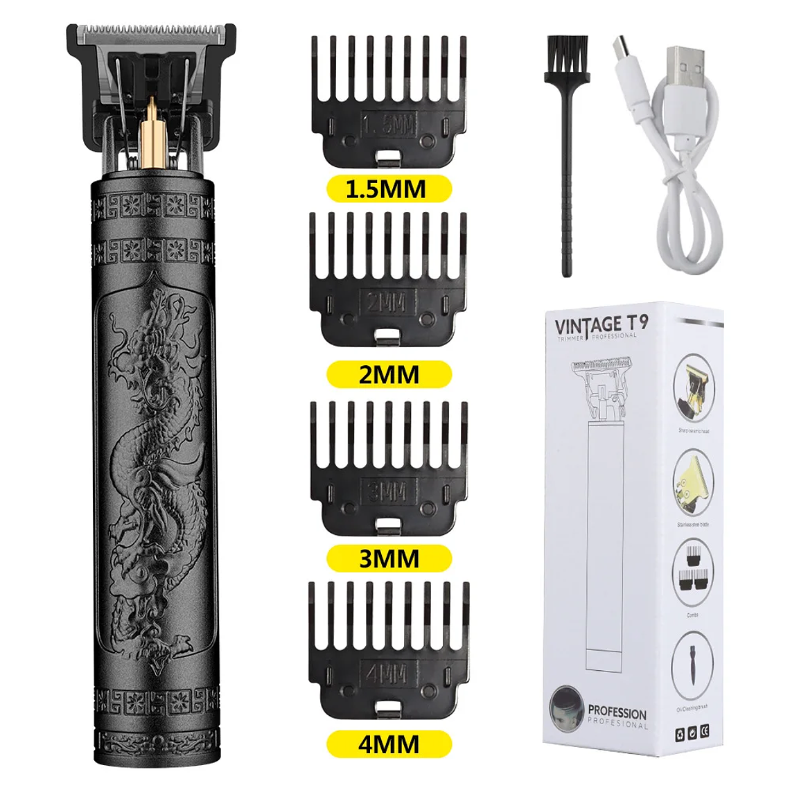 Professional V-Vimika T9 Hair Clipper | Retro Hair Trimmer 11