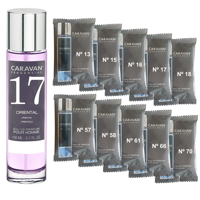 Perfume Caravan Fragancias Homem Nº66 150 ml | Conjunto com 10 Amostras de Fragrâncias Masculinas 9