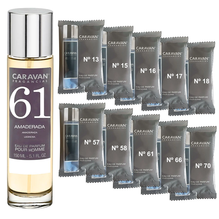 Perfume Caravan Fragancias Homem Nº66 150 ml | Conjunto com 10 Amostras de Fragrâncias Masculinas 13