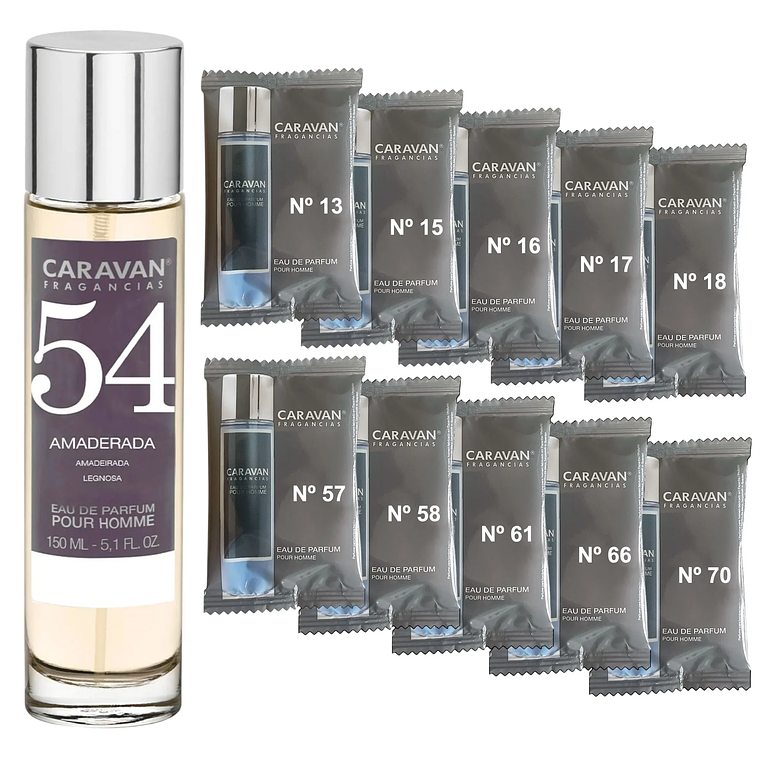 Perfume Caravan Fragancias Homem Nº66 150 ml | Conjunto com 10 Amostras de Fragrâncias Masculinas 19