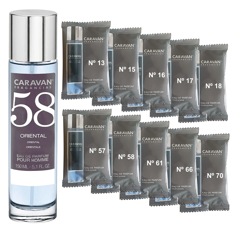Perfume Caravan Fragancias Homem Nº66 150 ml | Conjunto com 10 Amostras de Fragrâncias Masculinas 27