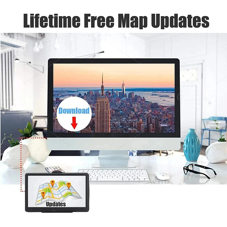 2025 New Europe Car GPS Navigation 7 Inch 5 Inch Touch Screen GPS Navigator Truck Sunshade Sat Nav 256M+8G Map GPS Navigators 4