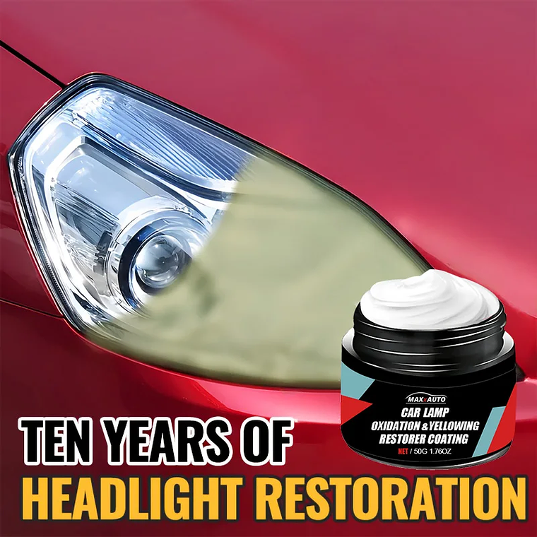 Car Headlight Restoration Polishing Kit - Scratch Remover & Oxidation Cleaner Repair Paste for Headlamp Assembly 4