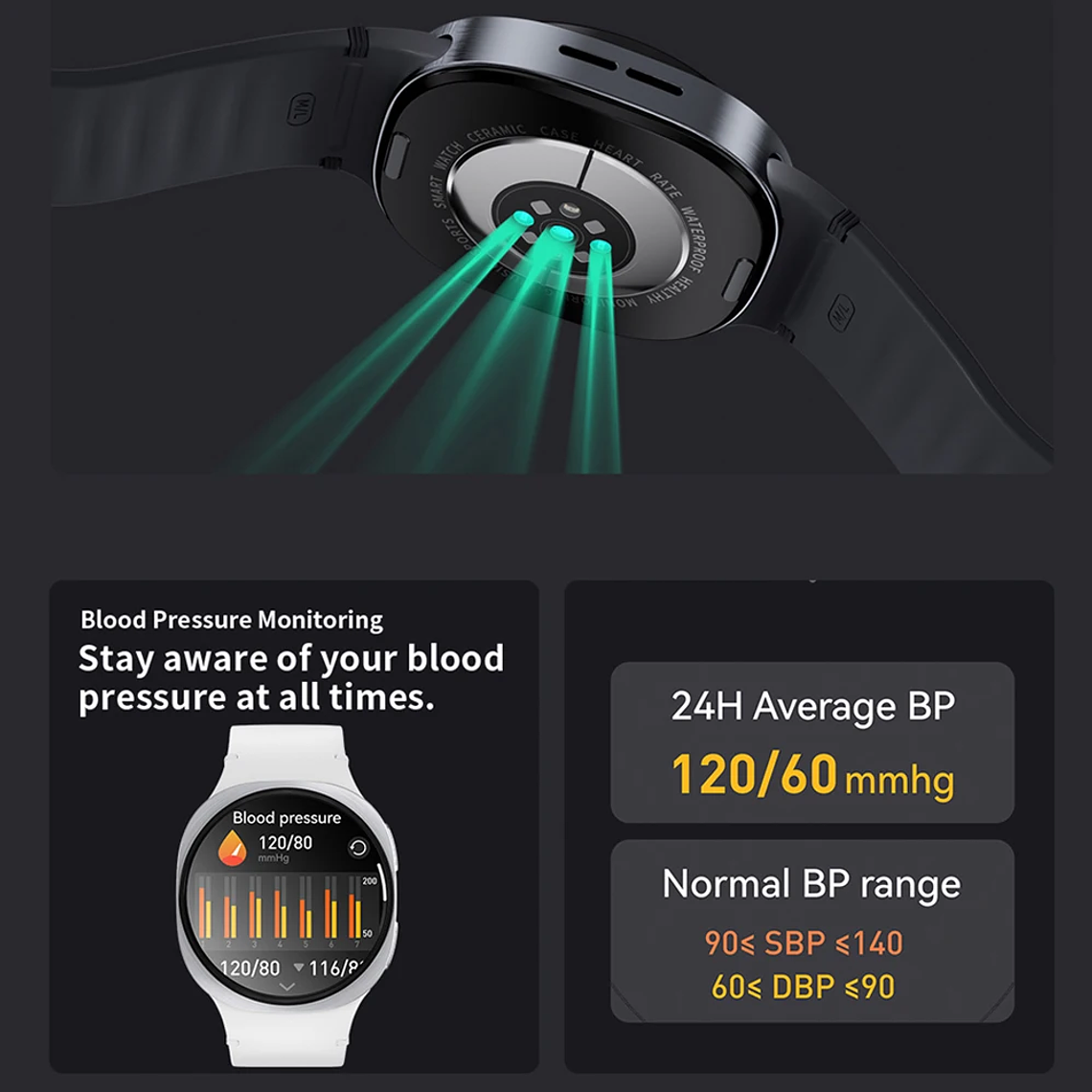 2025 ChiBear Smartwatch with NFC and GPS | Compass, Bluetooth Calls, Health Monitor, IP68 - Unisex for Android and iOS 2