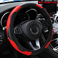 Steering Wheel Cover in Carbon Fiber PU Leather | Without Inner Ring, for 14.5 to 15 Inch Steering Wheels - Sporty Style - thumbnail 1