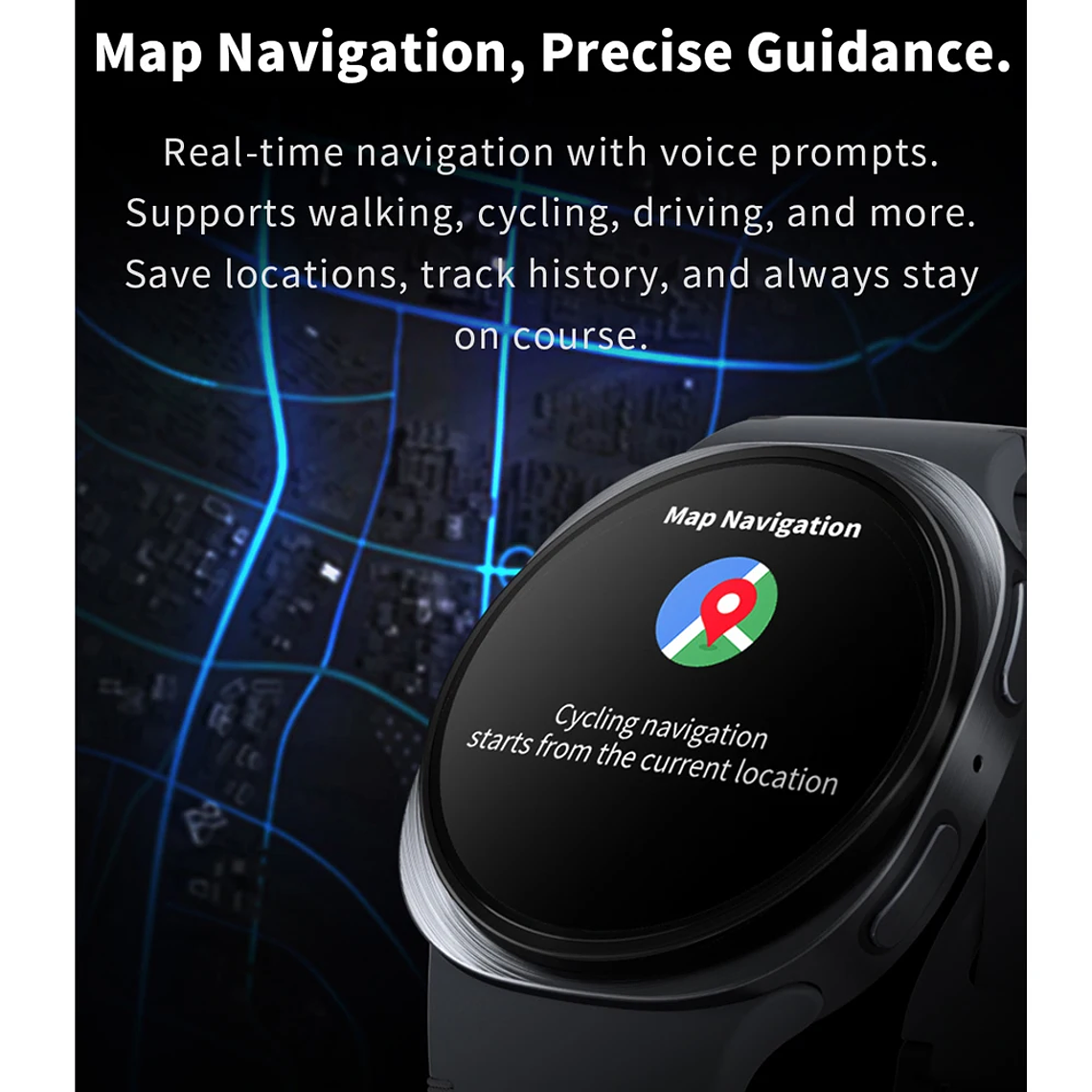2025 ChiBear Smartwatch with NFC and GPS | Compass, Bluetooth Calls, Health Monitor, IP68 - Unisex for Android and iOS 4