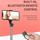 Tripé e Selfie Stick All-in-One para iPhone | Expansível, com Controle Remoto Bluetooth Removível - Suporte Universal para Smartphones - Thumbnail 4