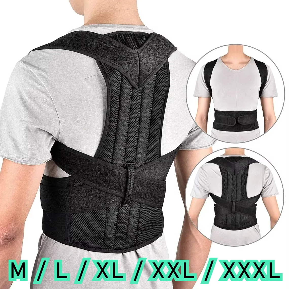 Posture Corrector Vest with Reinforced Belt | Adjustable Lumbar Support for Spine, Shoulders and Neck - Back Pain Relief 1