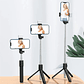 Tripé e Selfie Stick All-in-One para iPhone | Expansível, com Controle Remoto Bluetooth Removível - Suporte Universal para Smartphones - Thumbnail 6