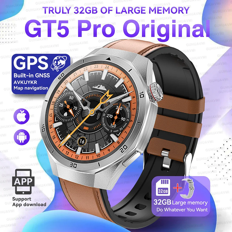 Smartwatch GT5 Pro Titanium 32GB | Navegação GPS, NFC, Reprodução de Música/Video, Chamadas Bluetooth - Versão Global 7