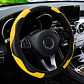 Steering Wheel Cover in Carbon Fiber PU Leather | Without Inner Ring, for 14.5 to 15 Inch Steering Wheels - Sporty Style - thumbnail 7