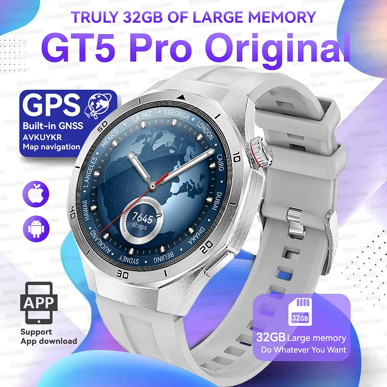 Smartwatch GT5 Pro Titanium 32GB | Navegação GPS, NFC, Reprodução de Música/Video, Chamadas Bluetooth - Versão Global 12