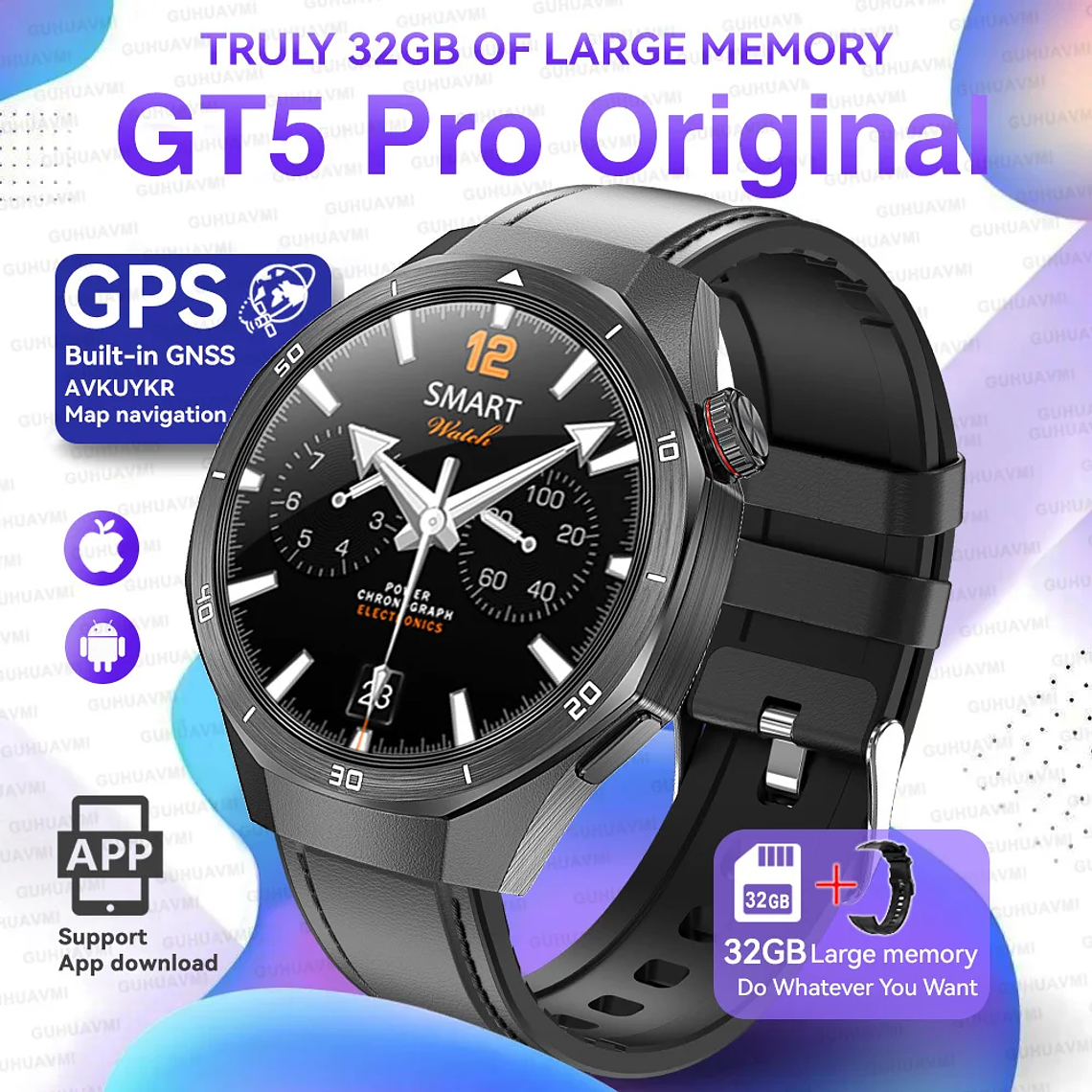 Smartwatch GT5 Pro Titanium 32GB | Navegação GPS, NFC, Reprodução de Música/Video, Chamadas Bluetooth - Versão Global 14