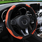 Steering Wheel Cover in Carbon Fiber PU Leather | Without Inner Ring, for 14.5 to 15 Inch Steering Wheels - Sporty Style - thumbnail 8