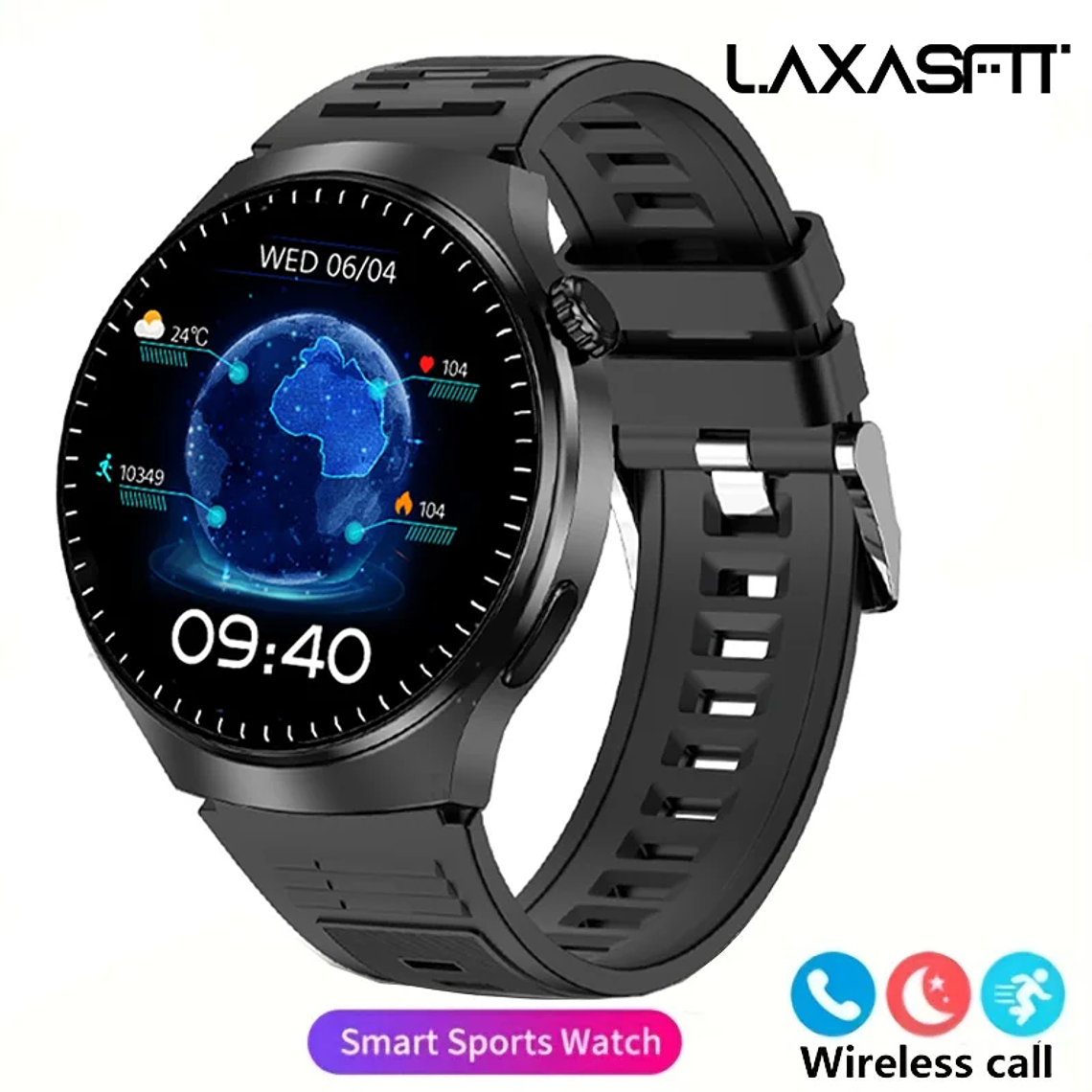 G.L Wear 2025 Men's Smartwatch | 1.52'' HD Screen, Bluetooth Calls, Health Monitor, 100+ Watch Faces - Sports Smartwatch 7