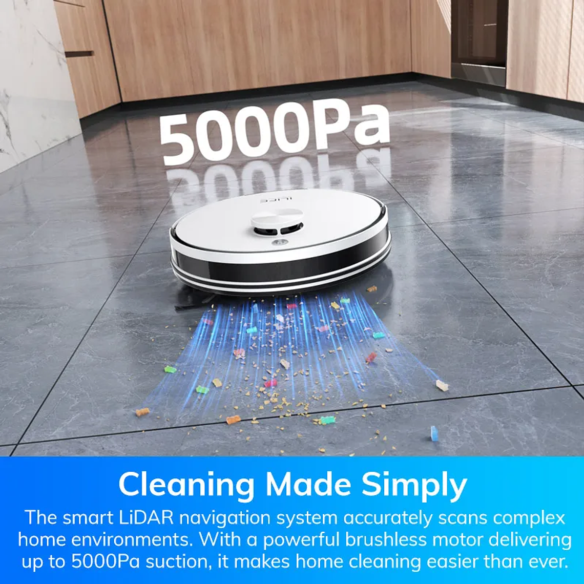 Robô Aspirador e Lavador ILIFE A30 PRO | Auto-Esvaziamento (60 Dias), Sucção 5000Pa, Bateria 180min, App e Mapeamento 4