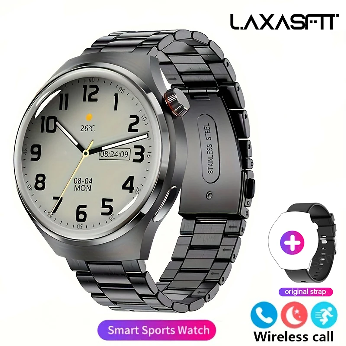 G.L Wear 2025 Men's Smartwatch | 1.52'' HD Screen, Bluetooth Calls, Health Monitor, 100+ Watch Faces - Sports Smartwatch 10